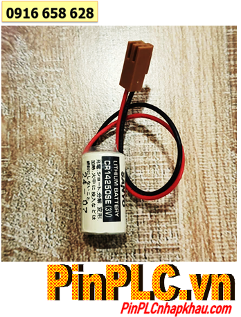 Sanyo CR14250SE (Zắc JEA); Pin nuôi nguồn PLC Sanyo CR14250SE lithium 3v 1/2AA 850mAh, Xuất xứ NHẬT
